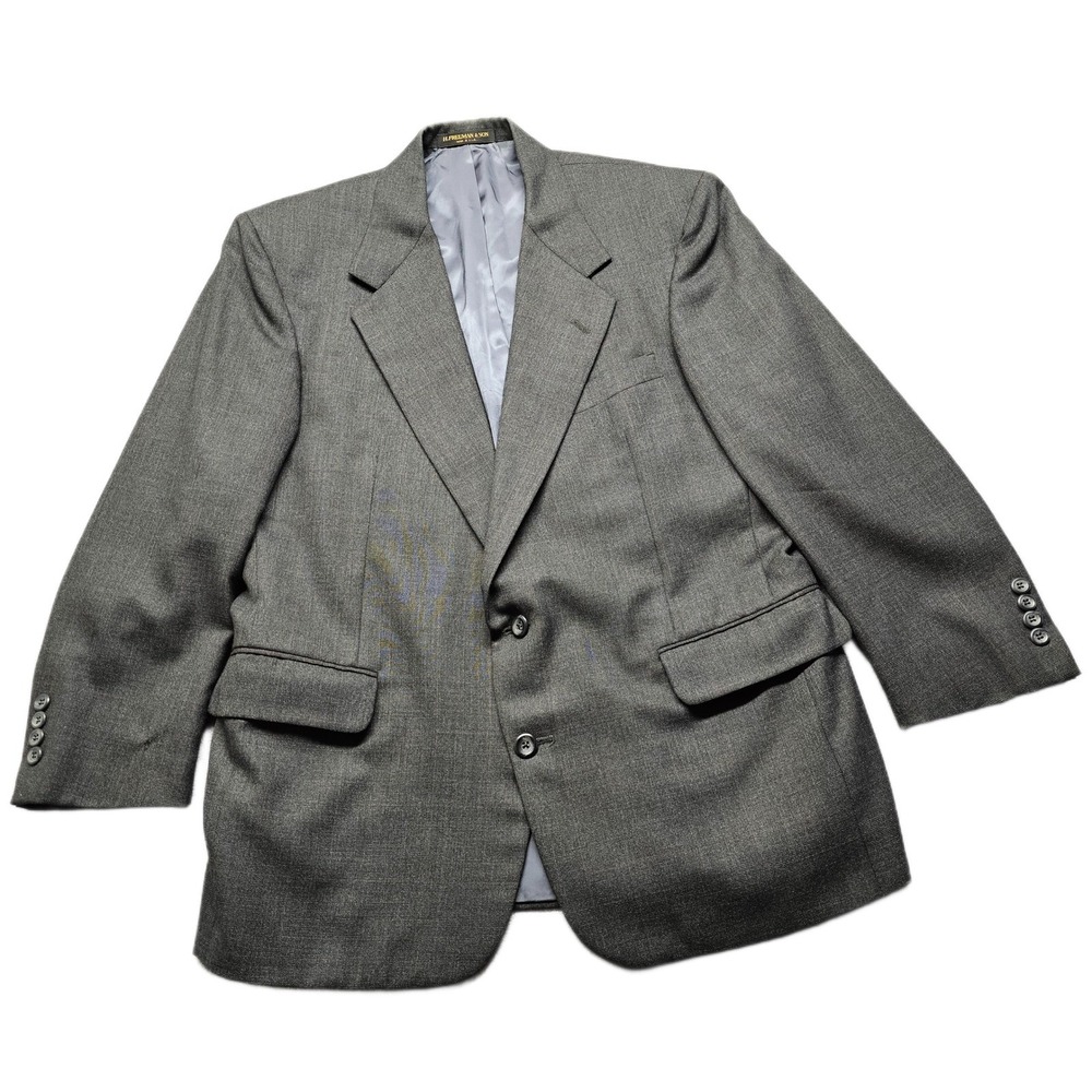 H. Freeman & Son for Nordstrom Blazer Jacket Mens 40R Gray 100% Pure Wool Formal